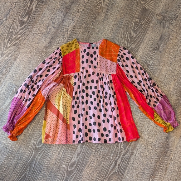 anthropologie BL-NK LONDON miranda peasant blouse S M - Picture 12 of 16